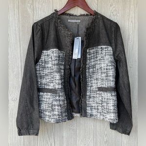 Arianna by Howard’s Black Denim Boucle Dress Jacket Size S/M